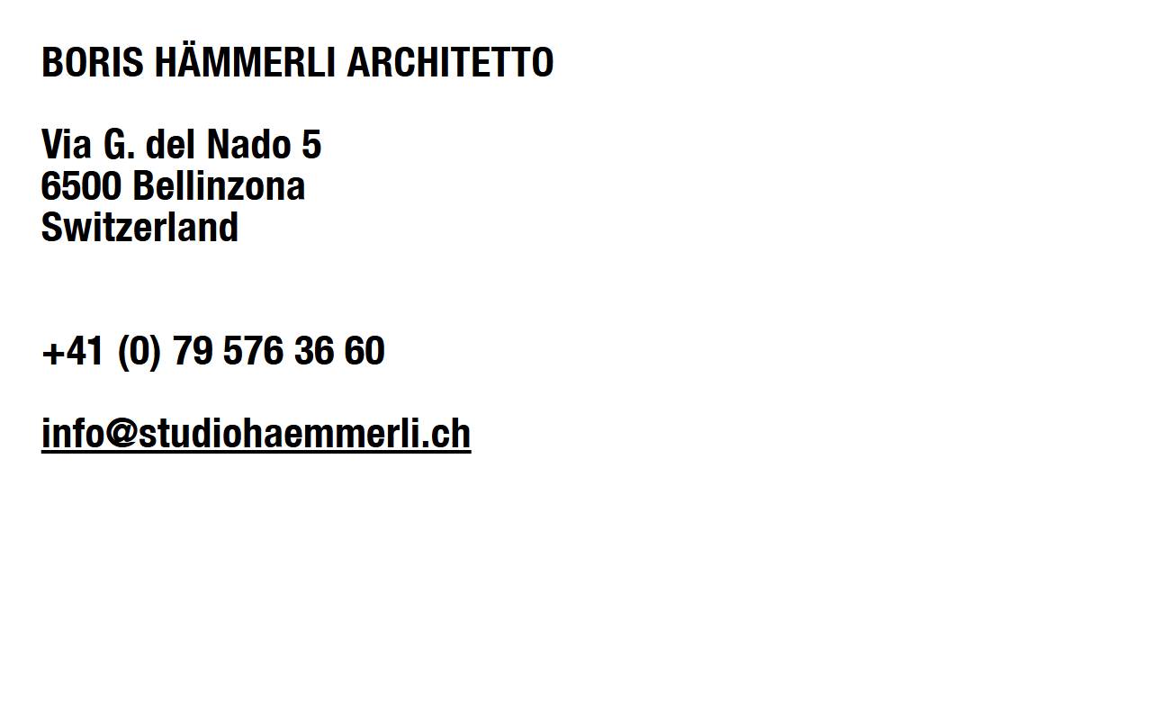 Anteprima del sito: Boris Hämmerli Architetto