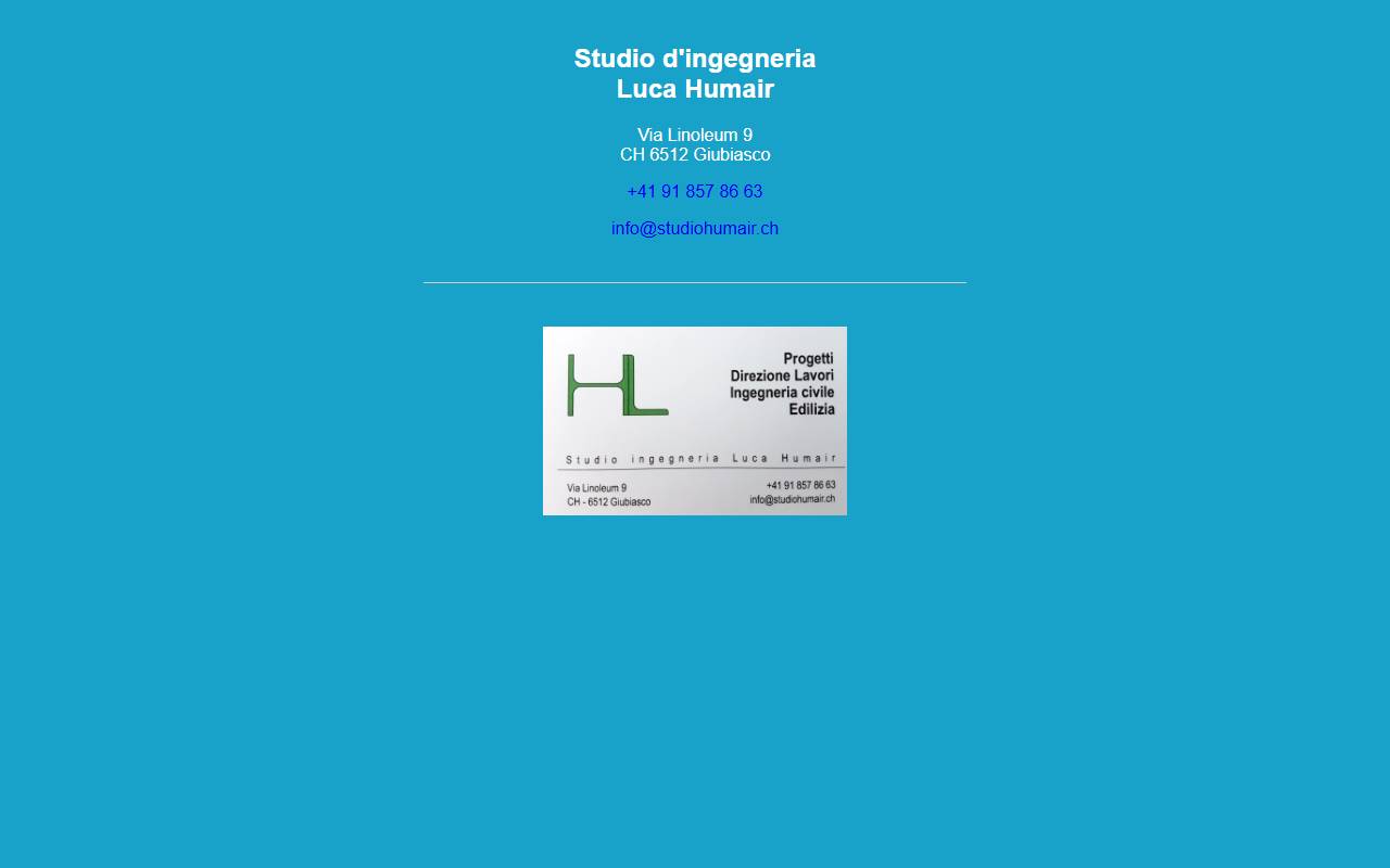 Anteprima del sito: Studio ingegneria Luca Humair