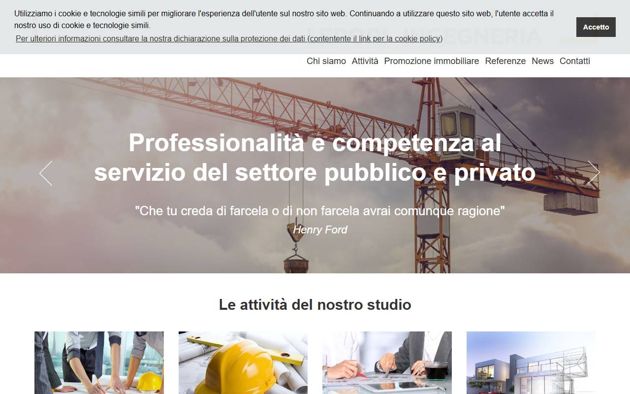 Anteprima del sito: Studio Ingegneria Lepori SA, succursale di Lugano