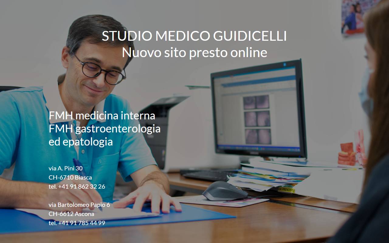 Anteprima del sito: Studio medico Guidicelli SA