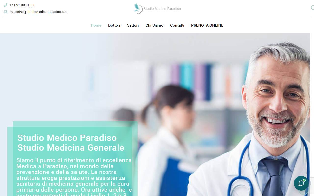 Anteprima del sito: Studio Medico Paradiso Sagl