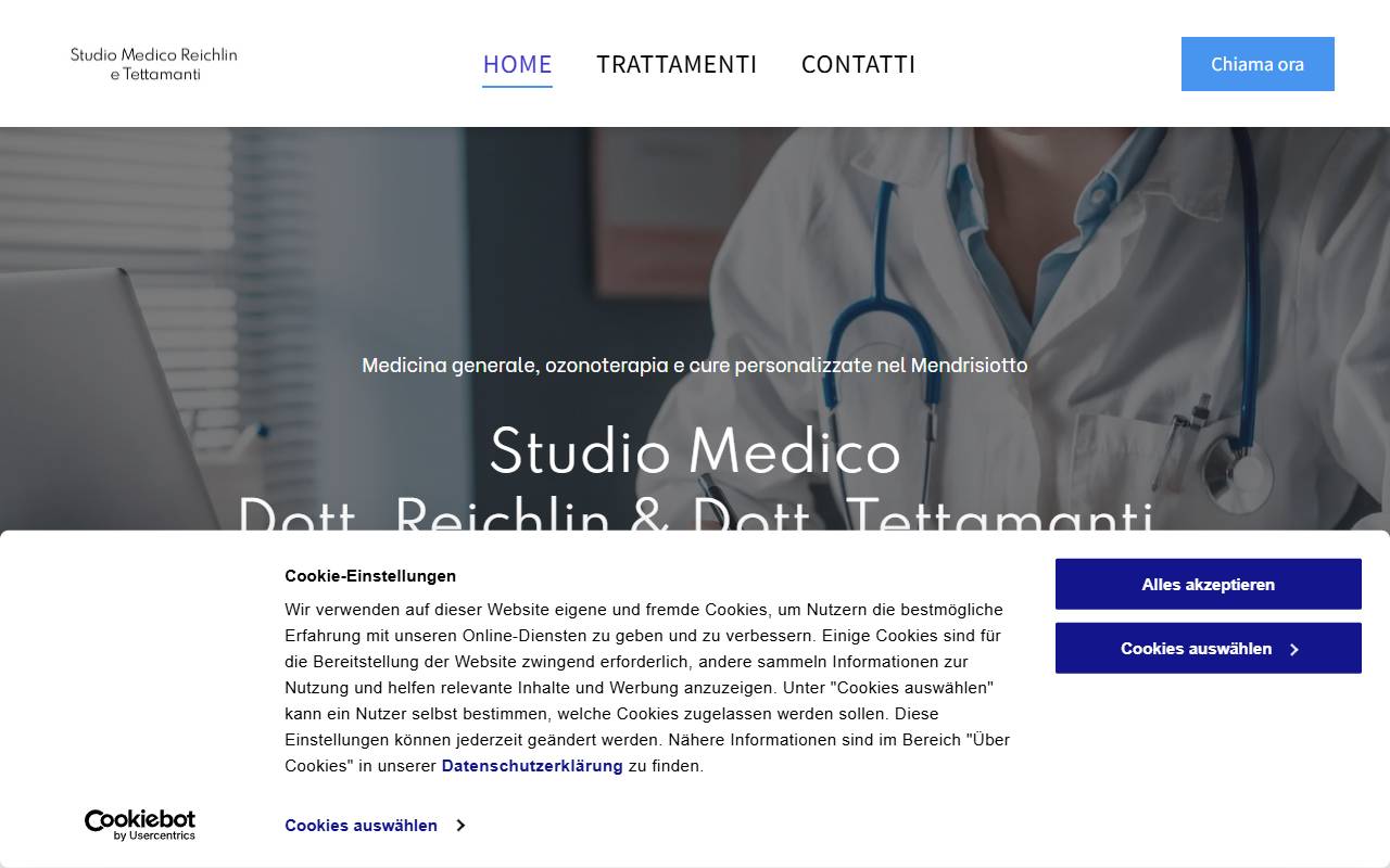 Anteprima del sito: Studio Medico Reichlin e Tettamanti Sagl