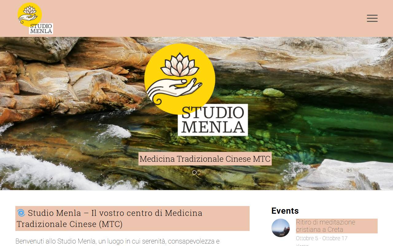 Anteprima del sito: Studio Menla di Diana Forster