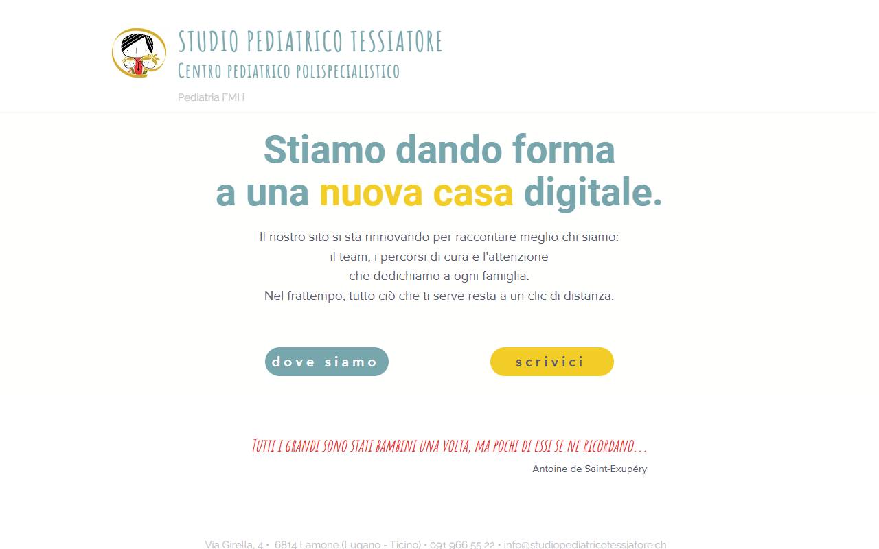 Anteprima del sito: STUDIO PEDIATRICO TESSIATORE Sagl