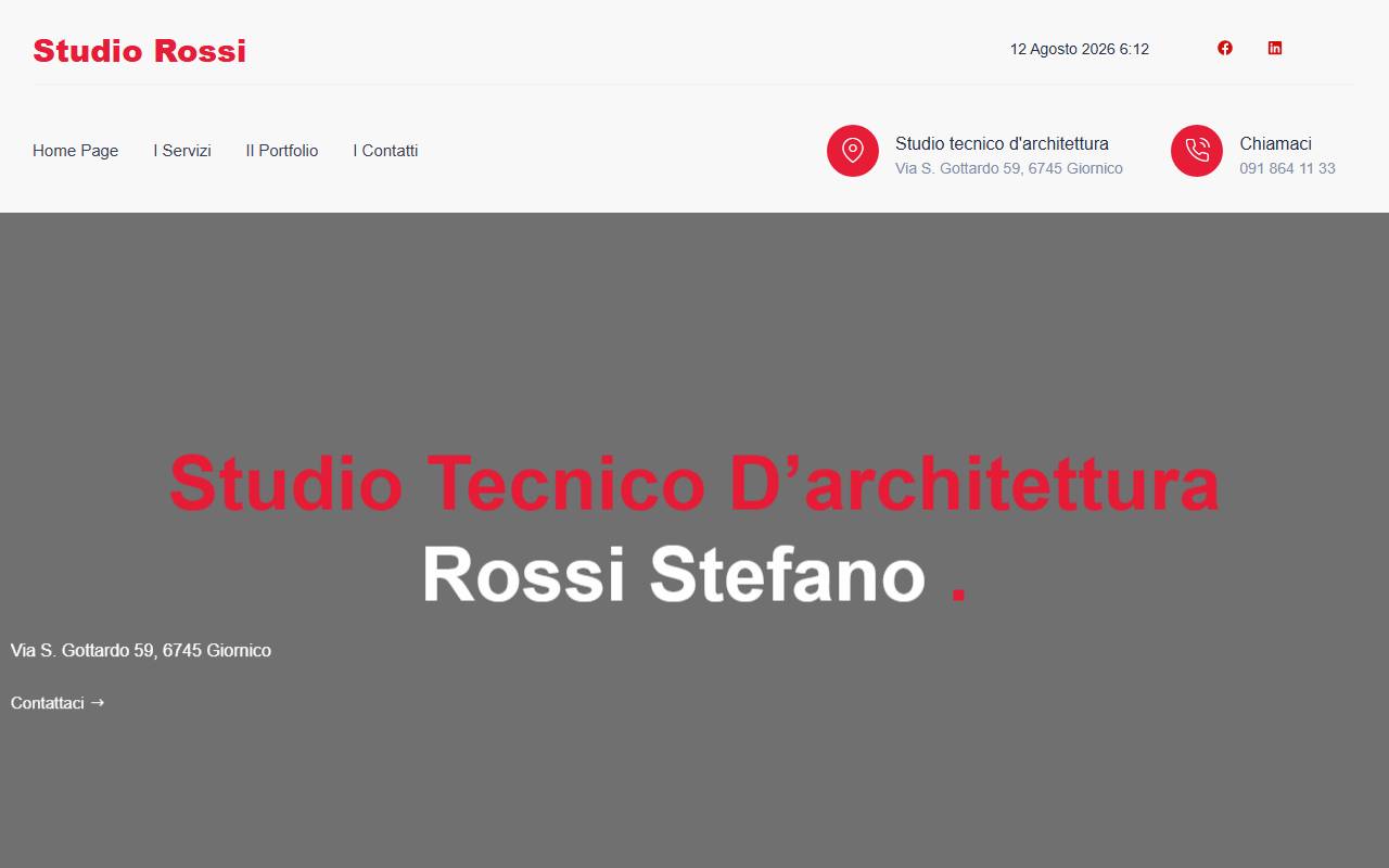 Anteprima del sito: Studio tecnico d'architettura Rossi Stefano