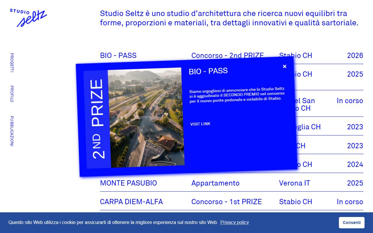Anteprima del sito: Studio Seltz Sagl