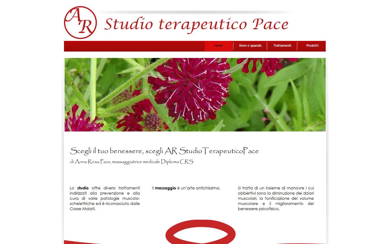 Anteprima del sito: AR Studio Terapeutico Pace