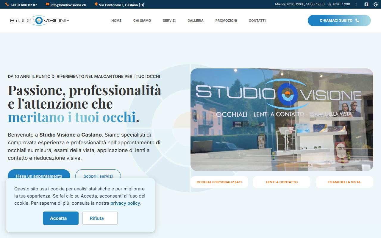Anteprima del sito: Studio Visione Sagl