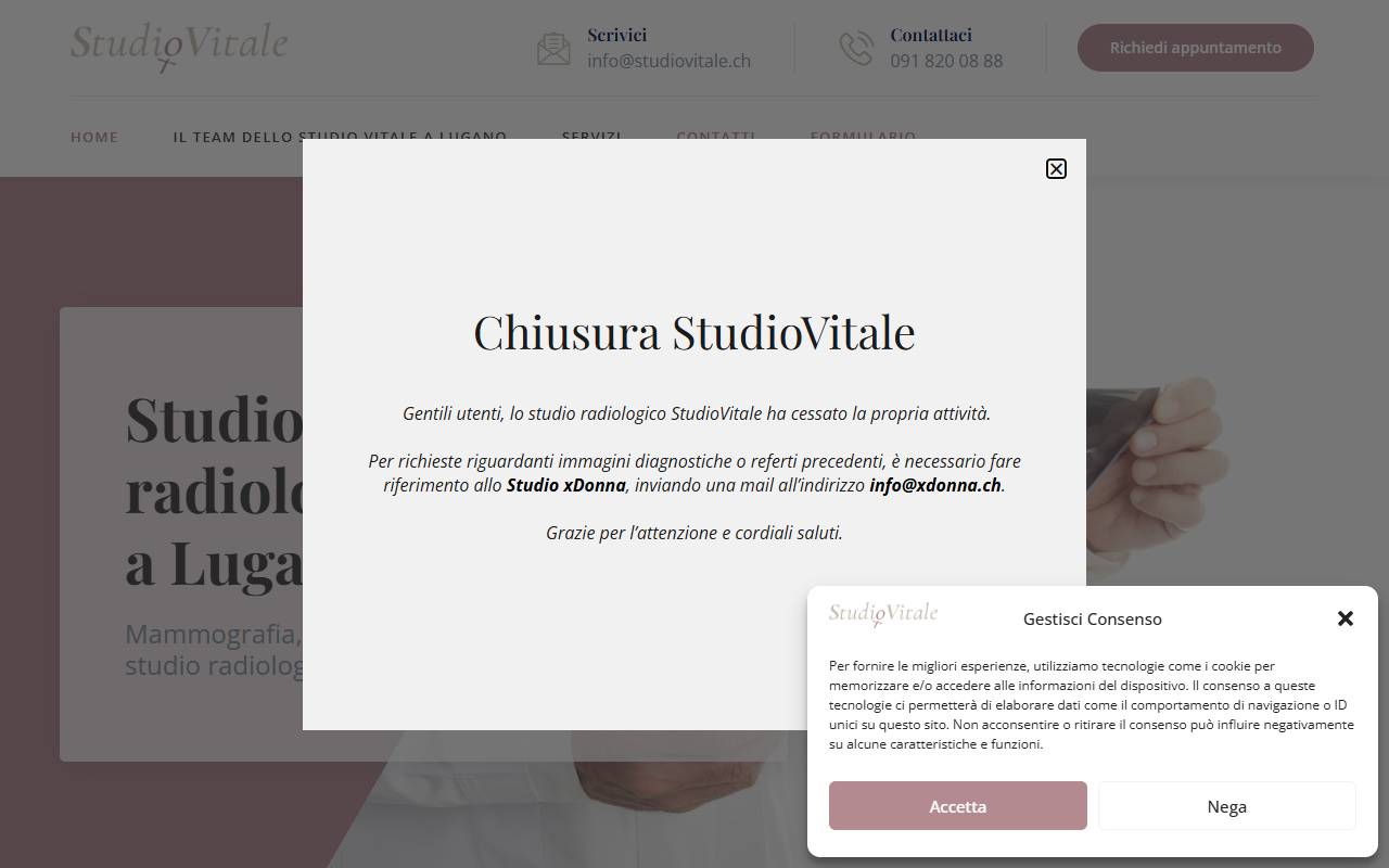 Anteprima del sito: Studio Vitale SA