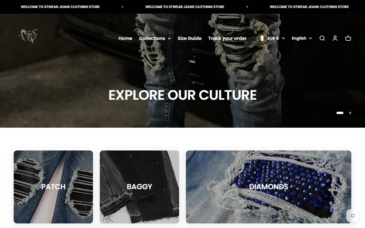 Anteprima del sito: Stwear Jeans di Cristiano Cuter