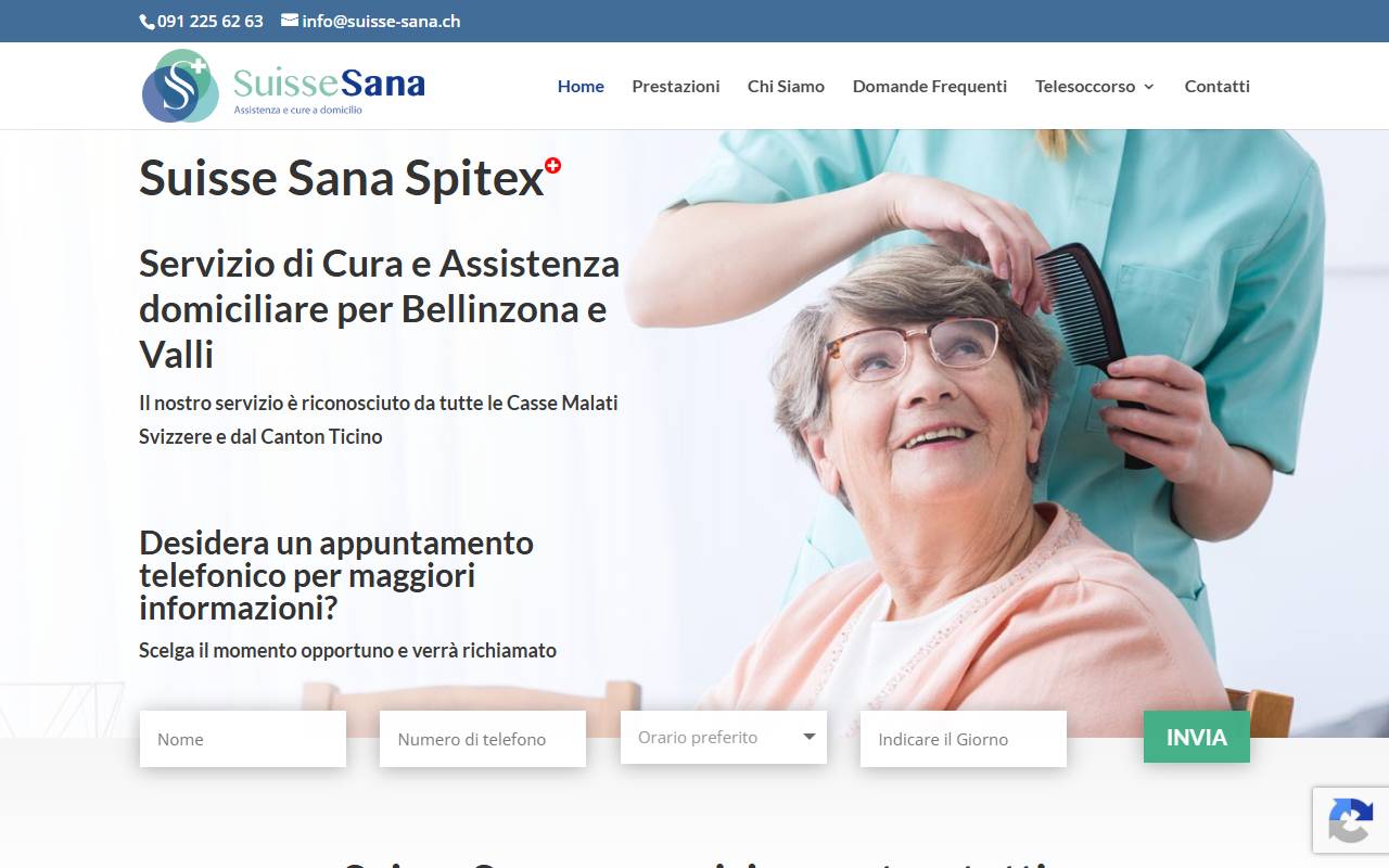 Anteprima del sito: Suisse Sana Spitex Sagl