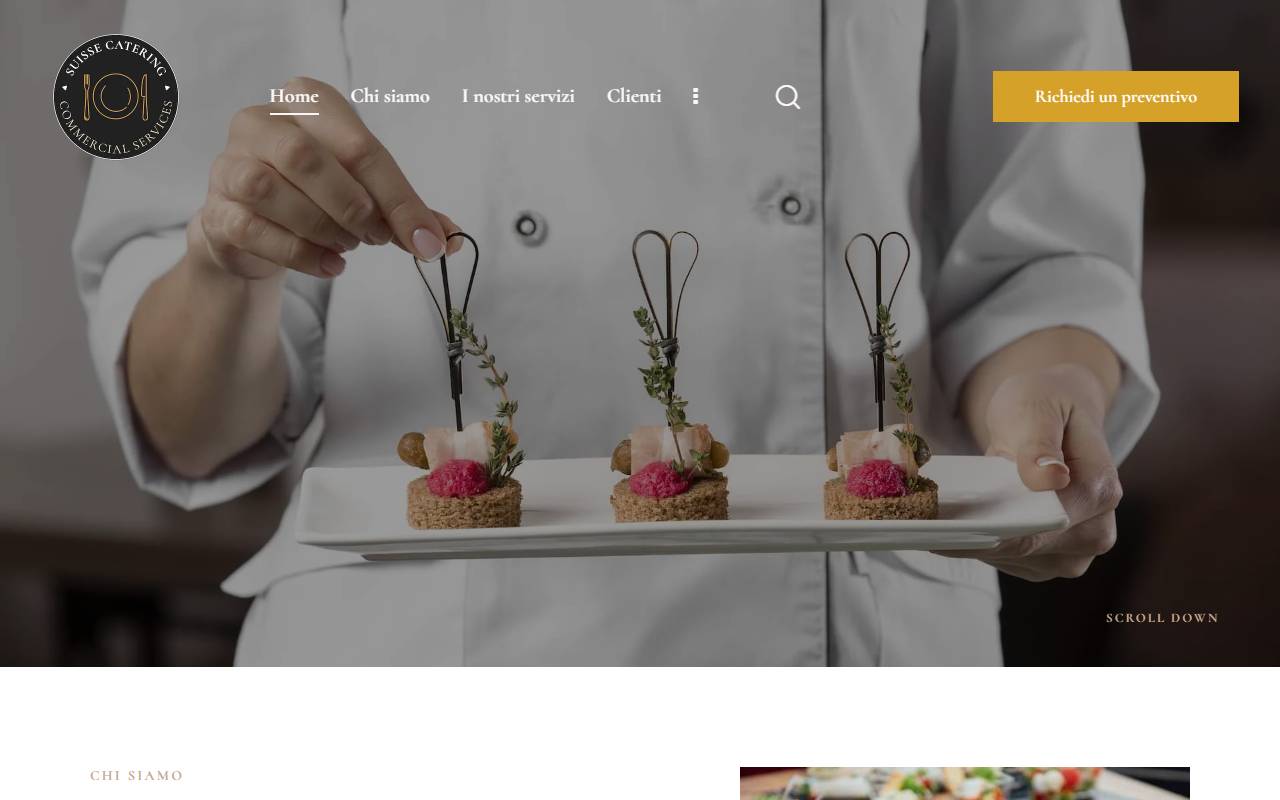 Anteprima del sito: Suisse Catering Commercial Services di Manzoni