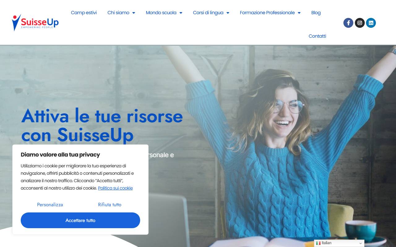 Anteprima del sito: SuisseUp Sagl