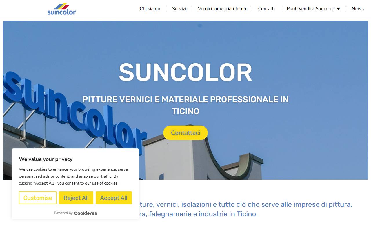 Anteprima del sito: Suncolor SA