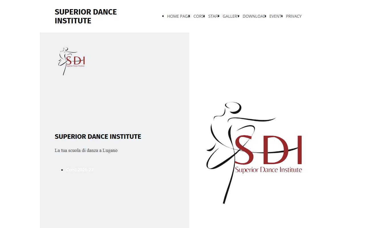 Anteprima del sito: SDI Superior Dance Institute SNC