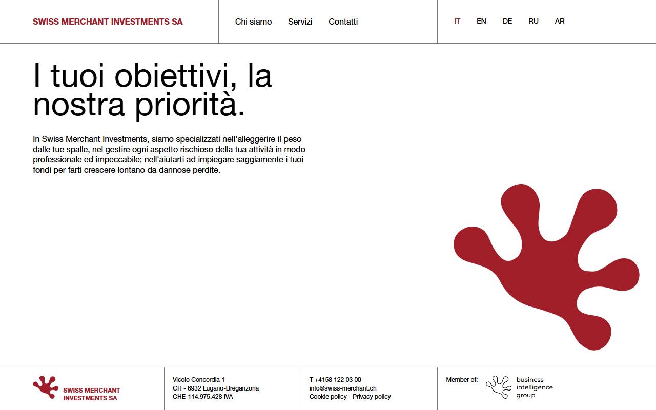 Anteprima del sito: Swiss Merchant Investments SA