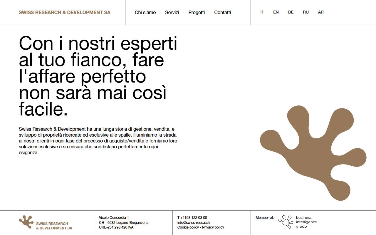 Anteprima del sito: Swiss Research & Development SA