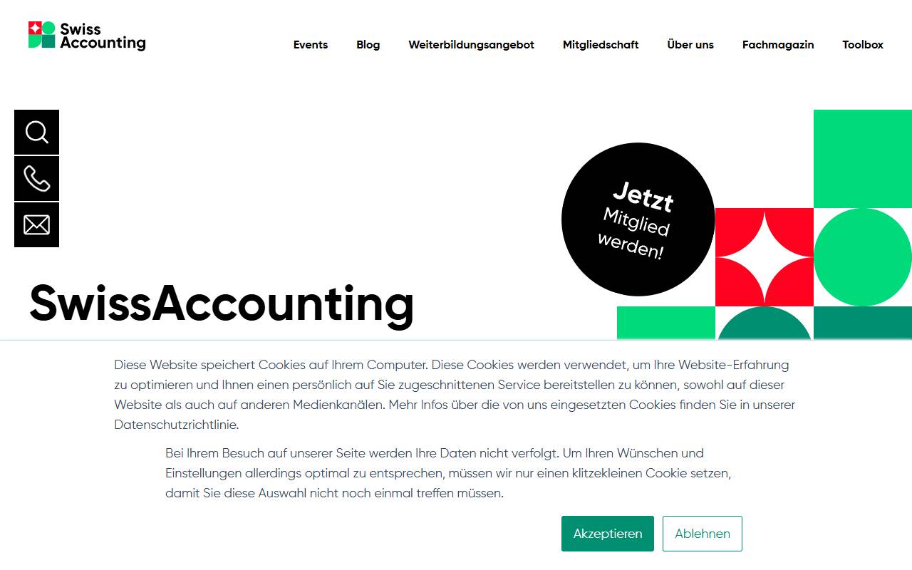 Anteprima del sito: SwissAccounting Svizzera Italiana