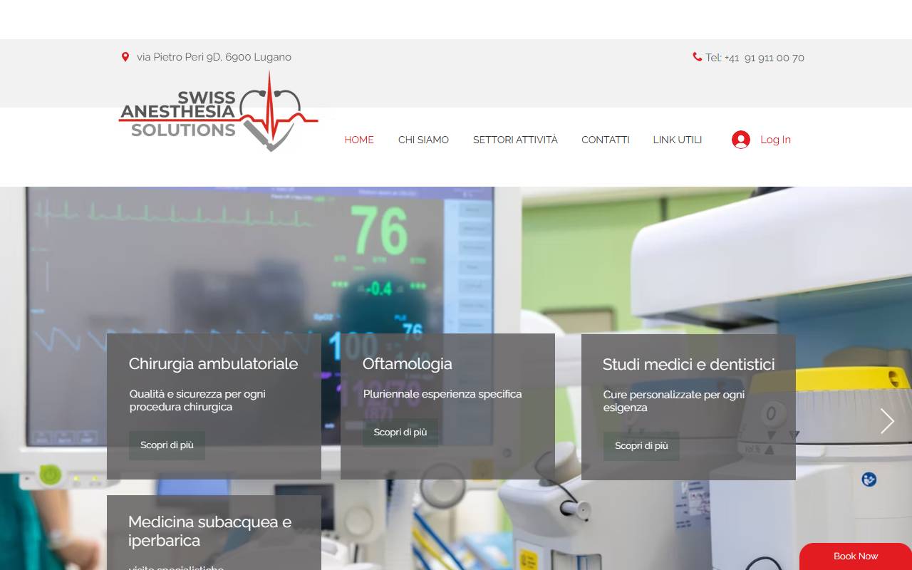 Anteprima del sito: SWISS ANESTHESIA SOLUTIONS SA