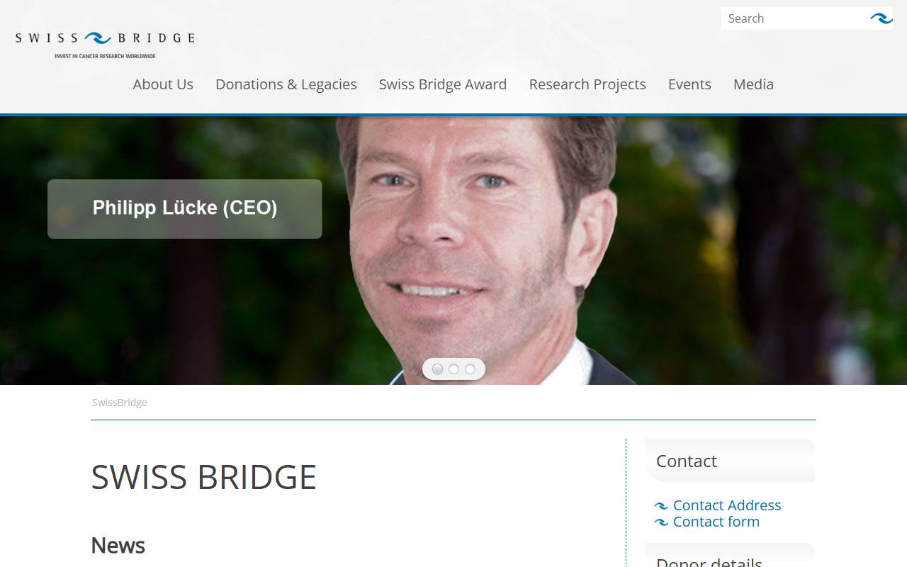 Anteprima del sito: Swissbridge productions Sagl