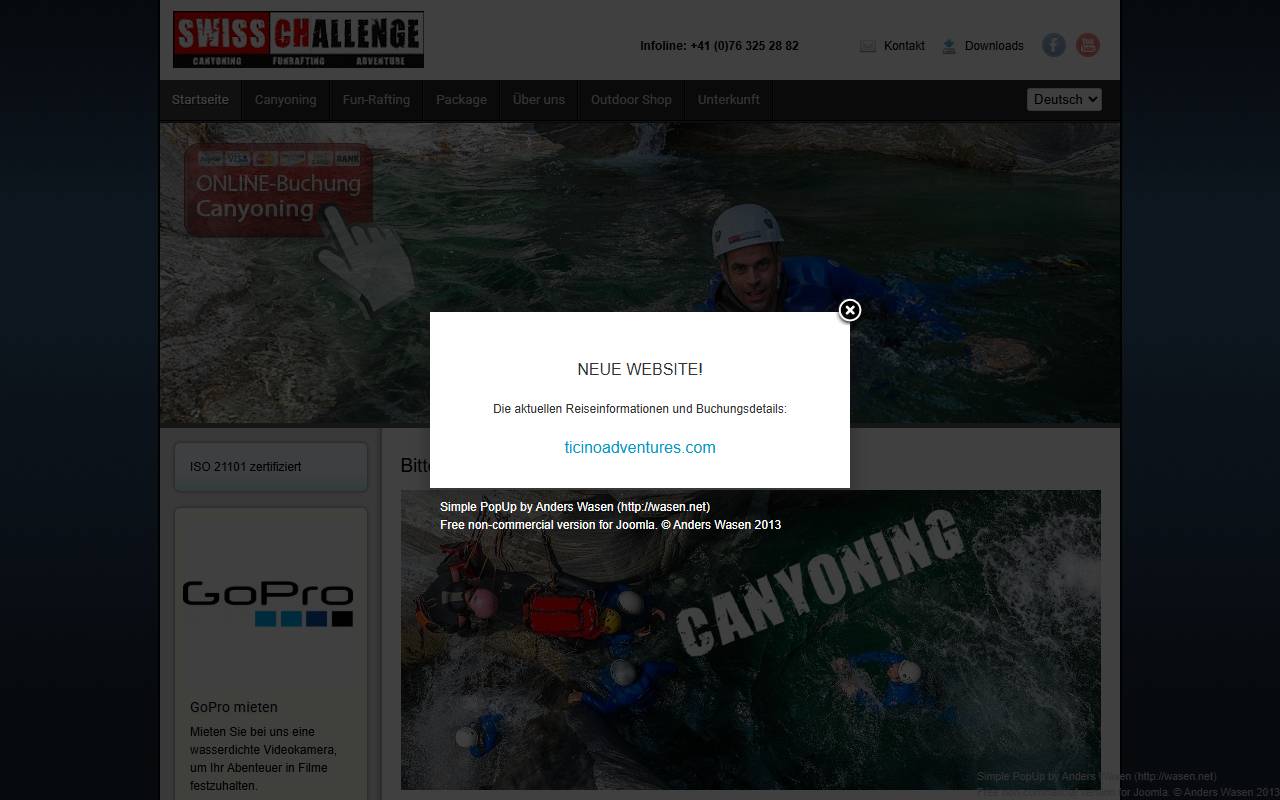 Anteprima del sito: SwissChallenge GmbH