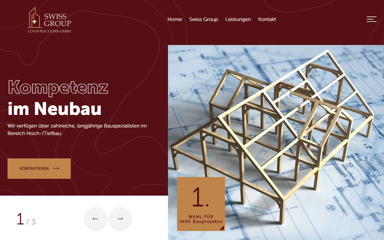 Anteprima del sito: swiss constructions Sagl