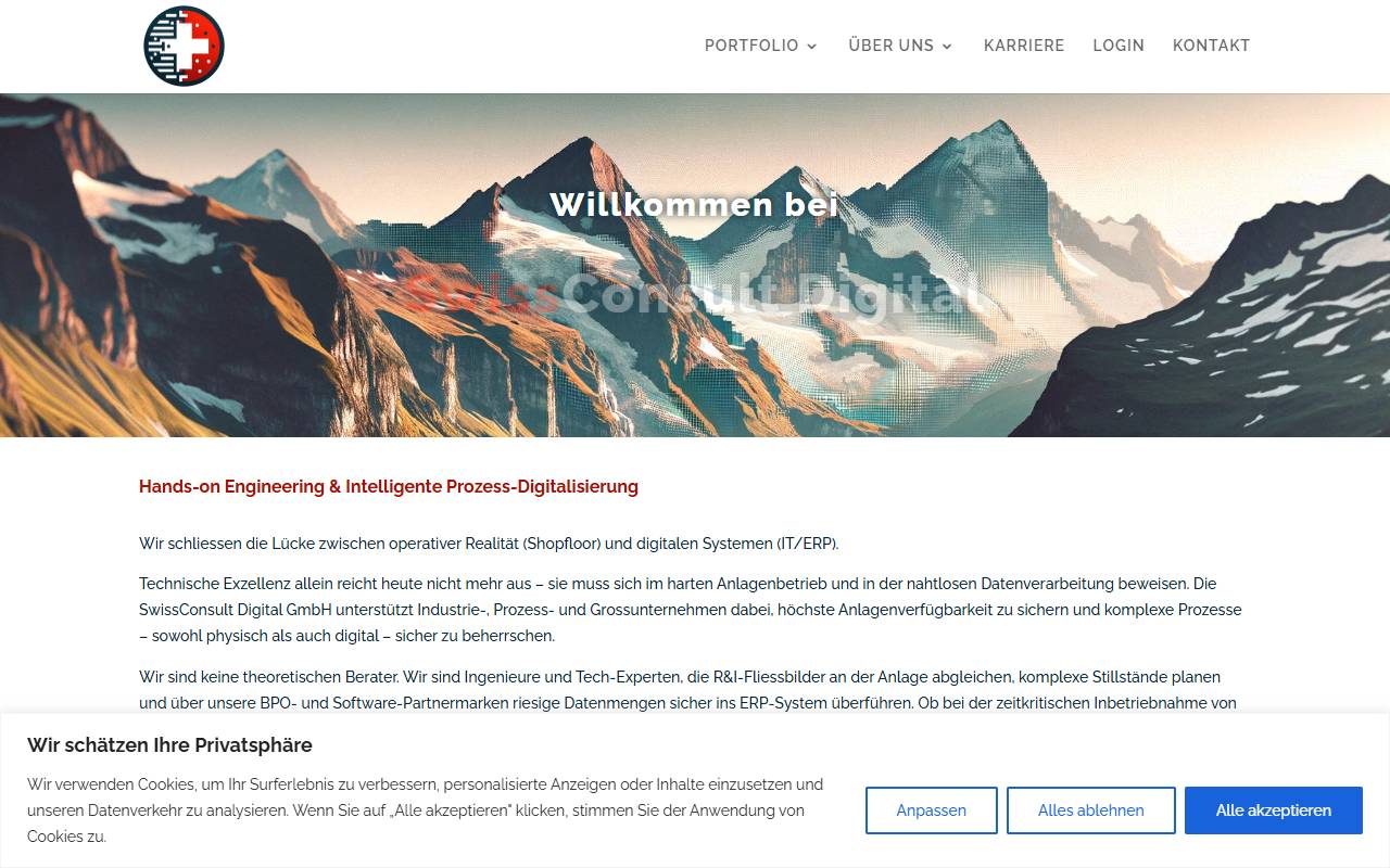 Anteprima del sito: SwissConsult Digital Sagl