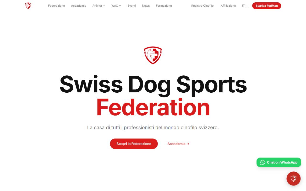 Anteprima del sito: Swiss Dog Sports Federation