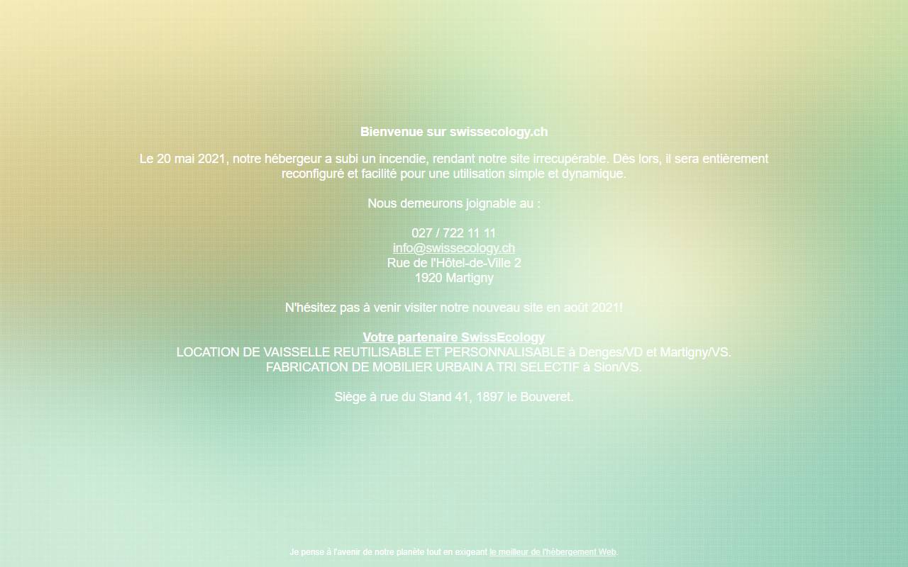 Anteprima del sito: SWISS ECOLOGY, RECYCLING AND ENERGY COMPANY SA