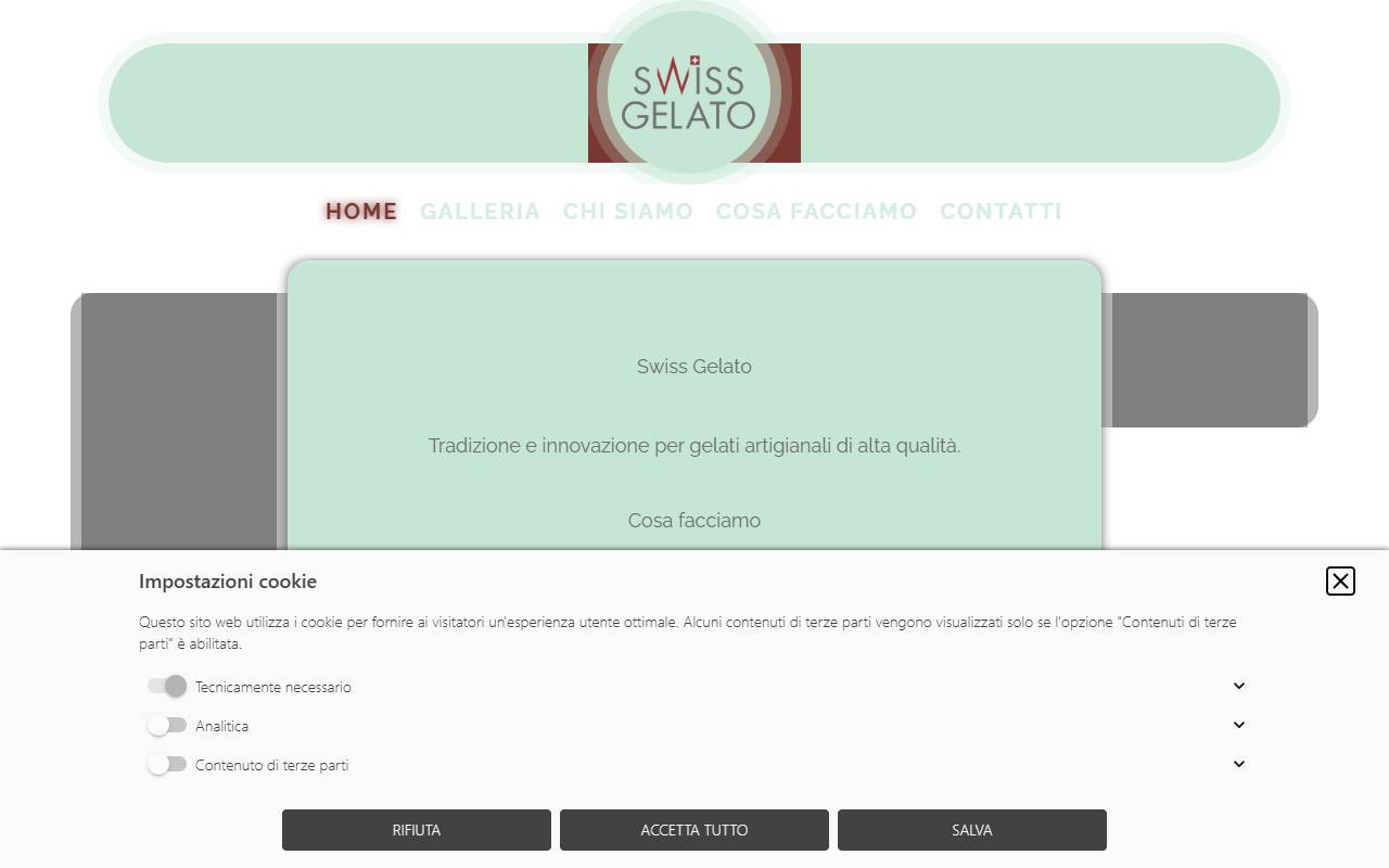 Anteprima del sito: Swiss Gelato Sagl
