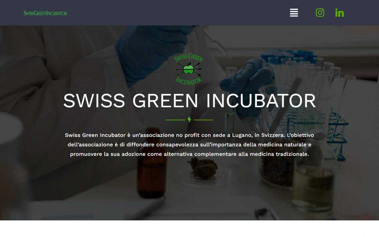 Anteprima del sito: Swiss Green Incubator