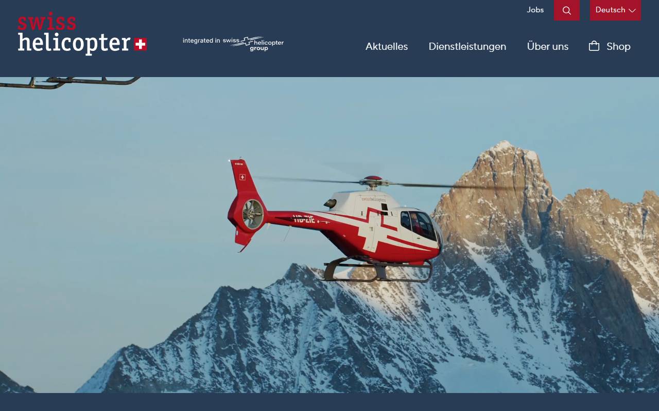 Anteprima del sito: Swiss Helicopter AG