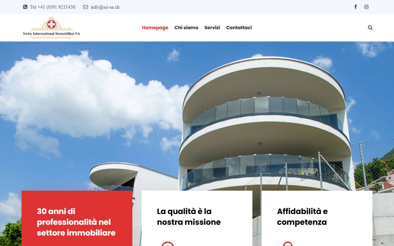 Anteprima del sito: Swiss International Immobilien SA