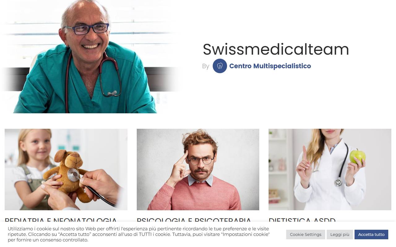 Anteprima del sito: Swiss Medical Team Sagl