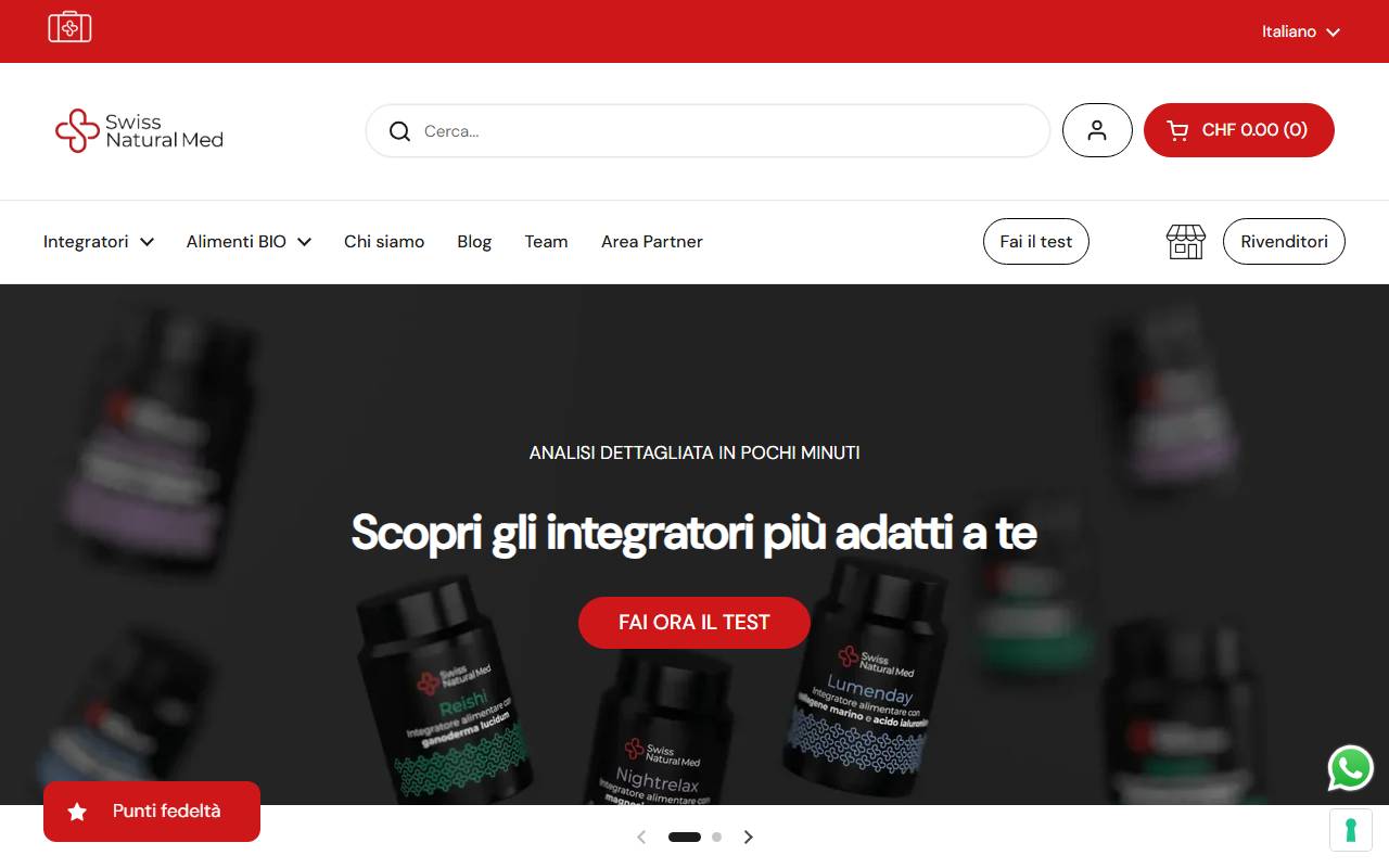 Anteprima del sito: Swiss Natural Med Sagl