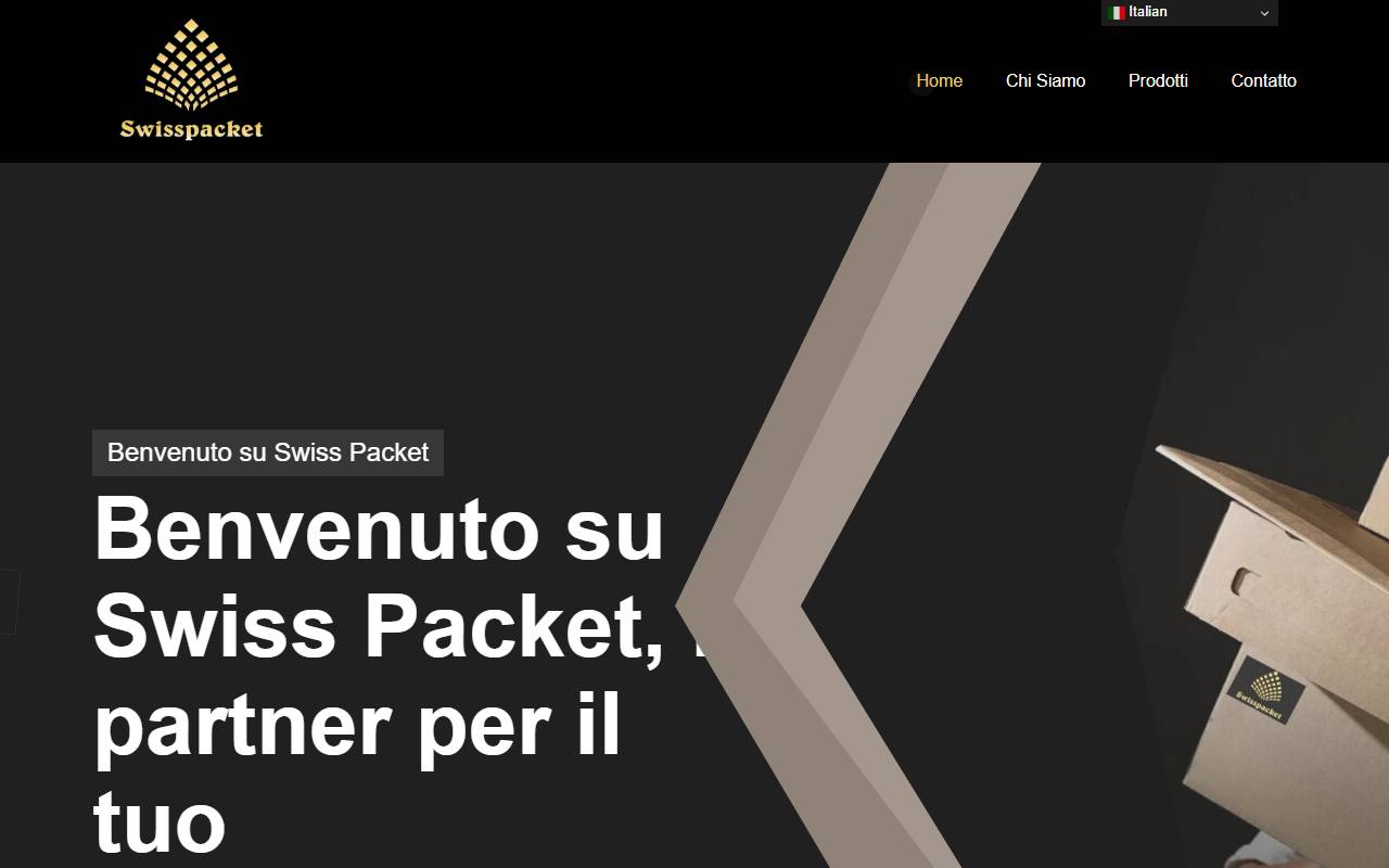 Anteprima del sito: Swisspacket SNC