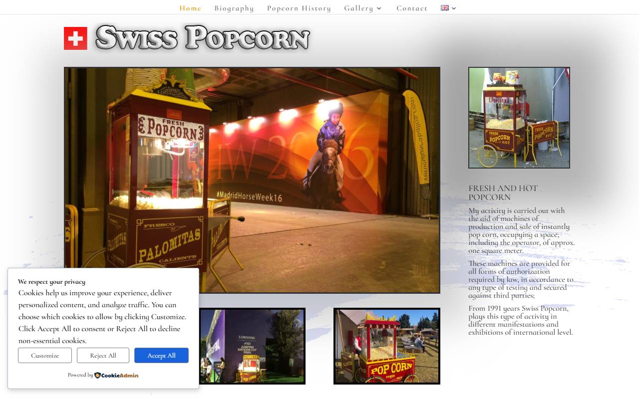 Anteprima del sito: Swiss Popcorn di Guagni