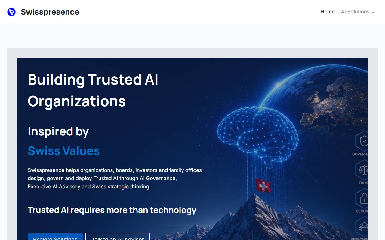 Anteprima del sito: SWISSPRESENCE DOT COM SA