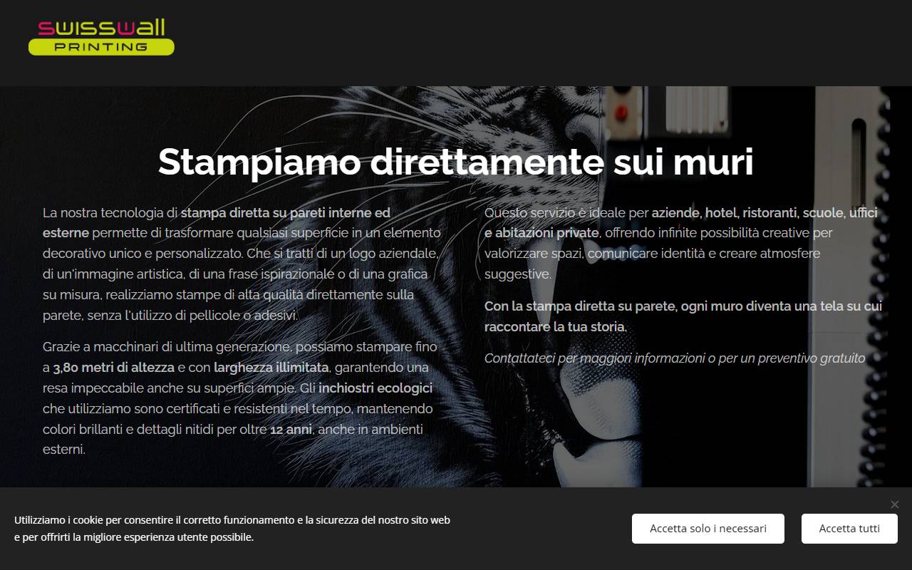 Anteprima del sito: Swiss Wall Printing Sagl