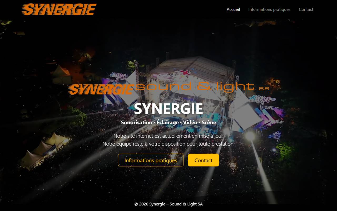 Anteprima del sito: Synergie cure Sagl