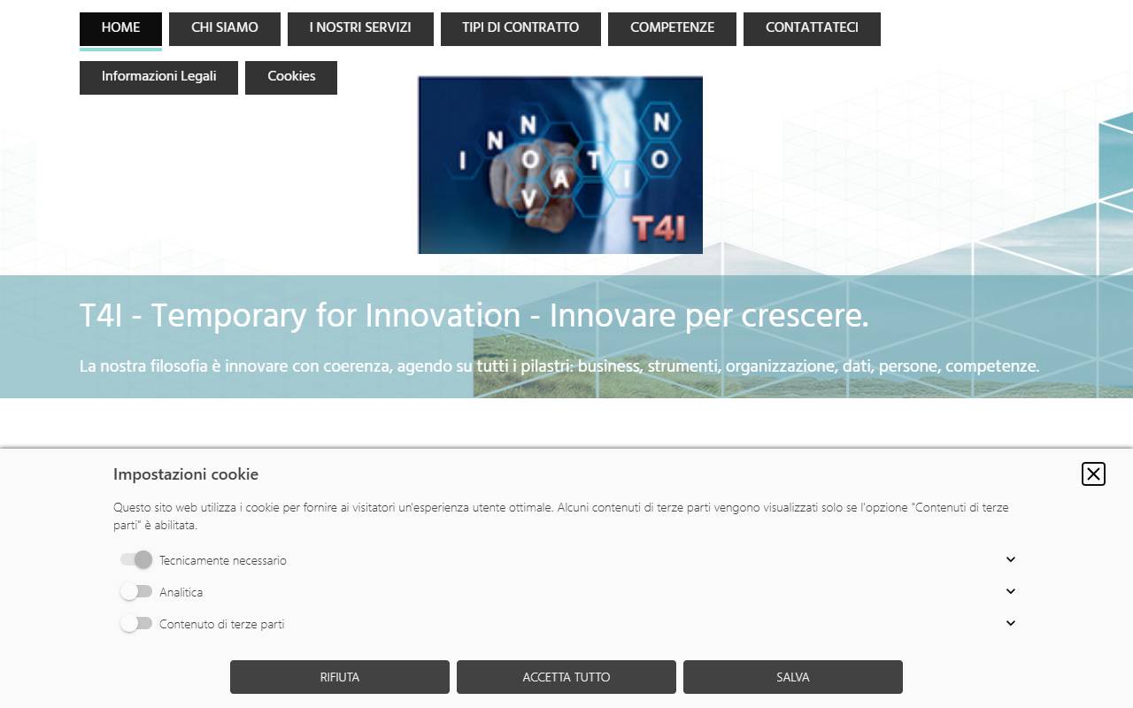Anteprima del sito: T4I (Temporary For Innovation) SA