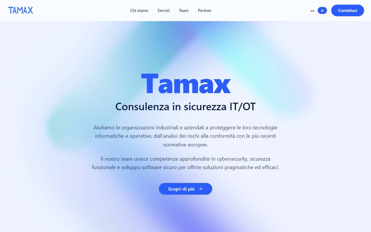 Anteprima del sito: TAMAX Tech Sagl