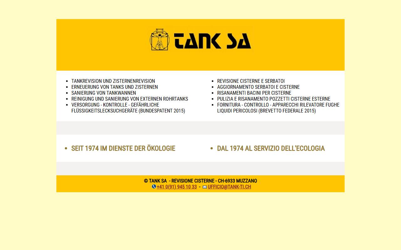 Anteprima del sito: Tank SA