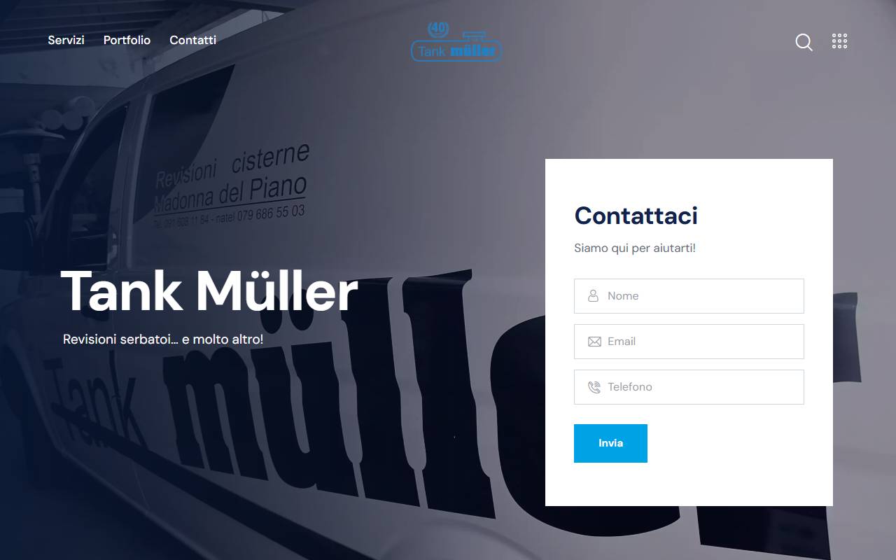 Anteprima del sito: Tank Müller SA