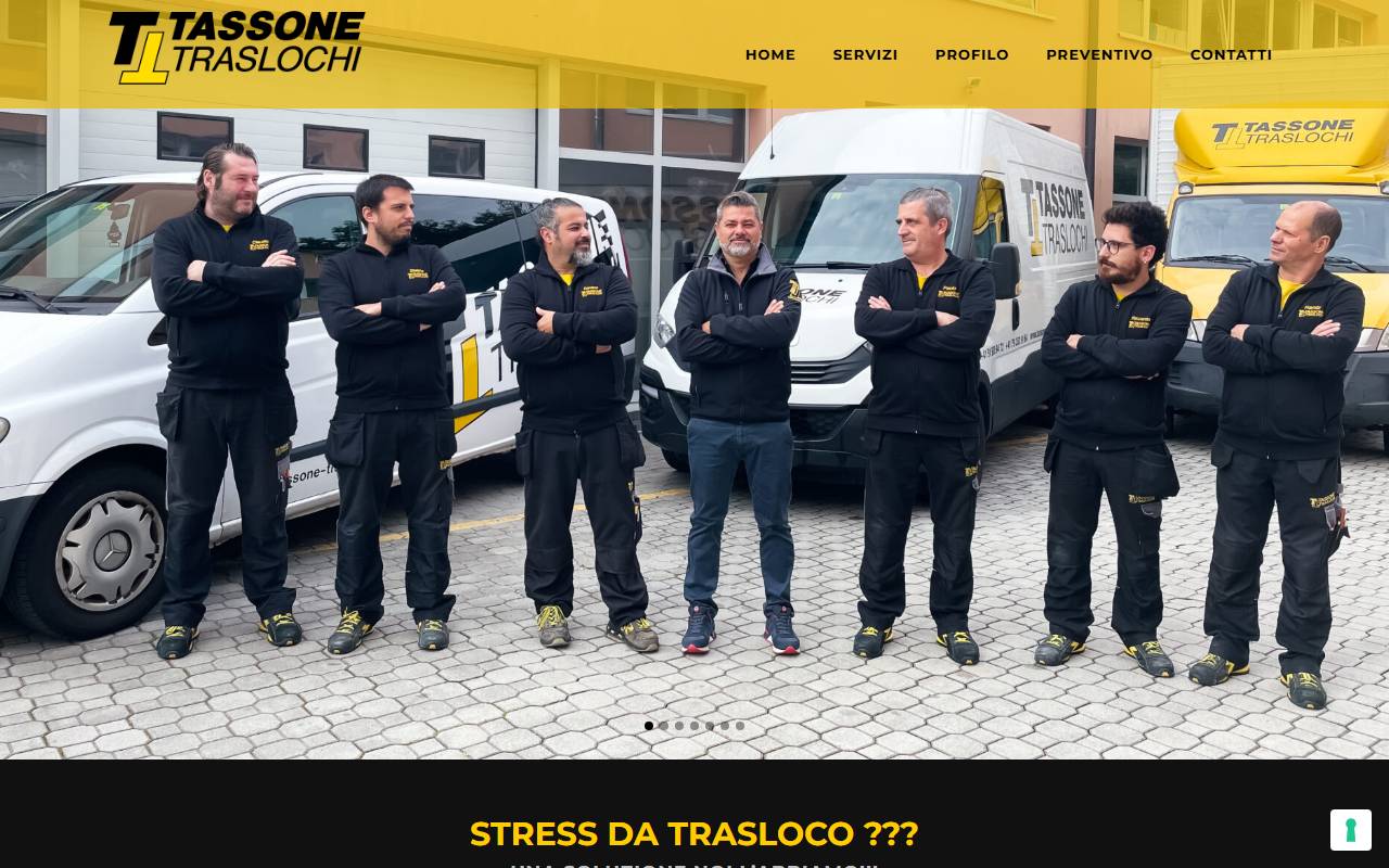Anteprima del sito: Tassone Traslochi Sagl