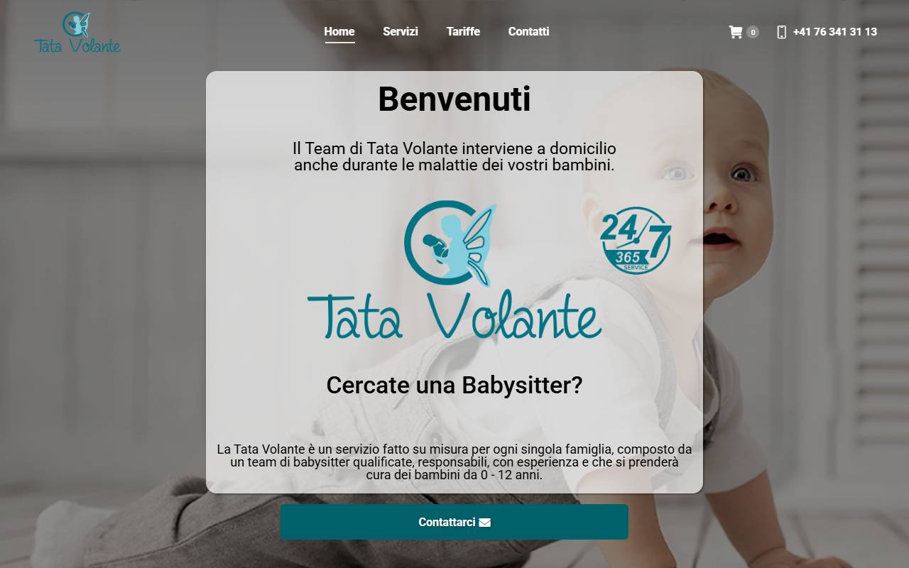 Anteprima del sito: Tata Volante di Michela Cristinelli