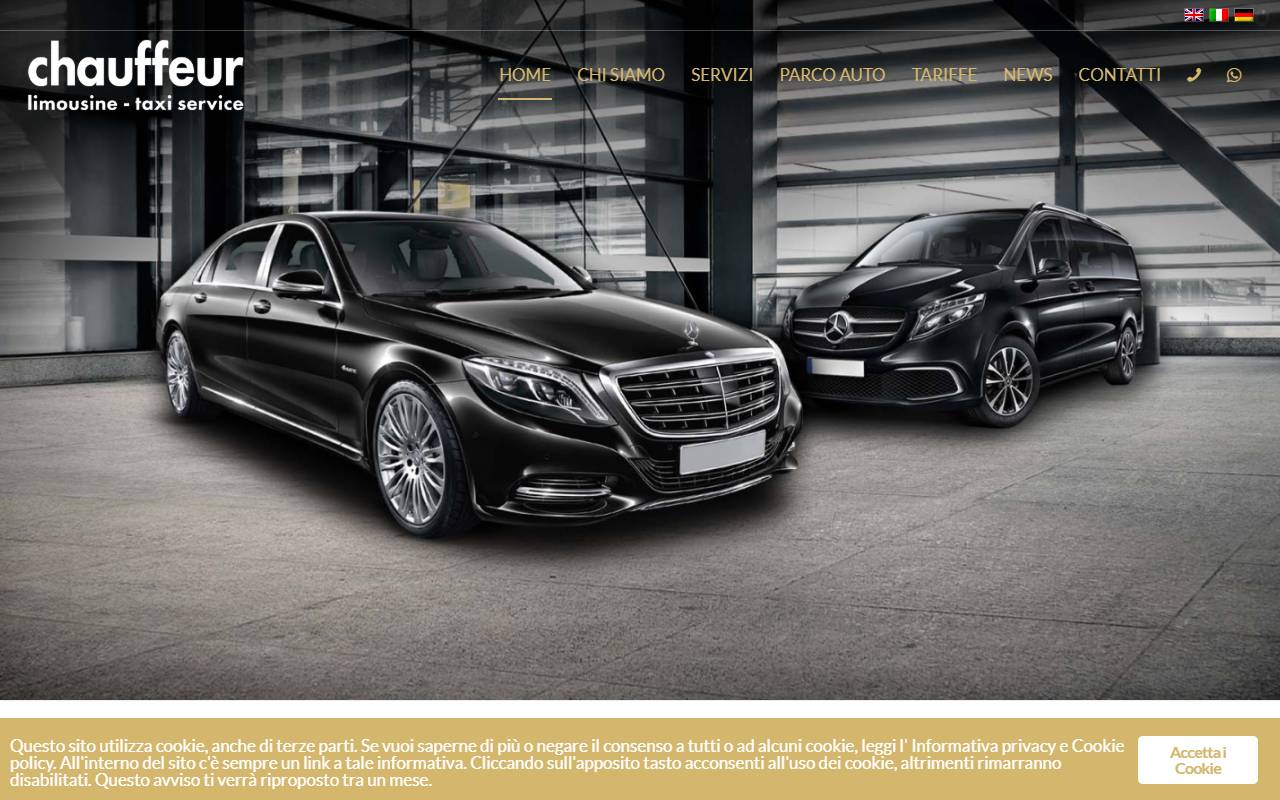 Anteprima del sito: LIMOUSINE E TAXI SPRINT di D. Recanatini Bianco