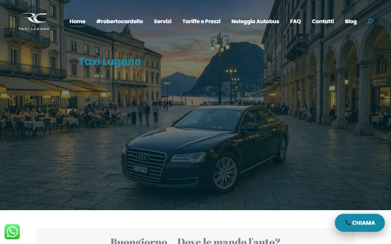Anteprima del sito: taxi ticino di roberto cardello