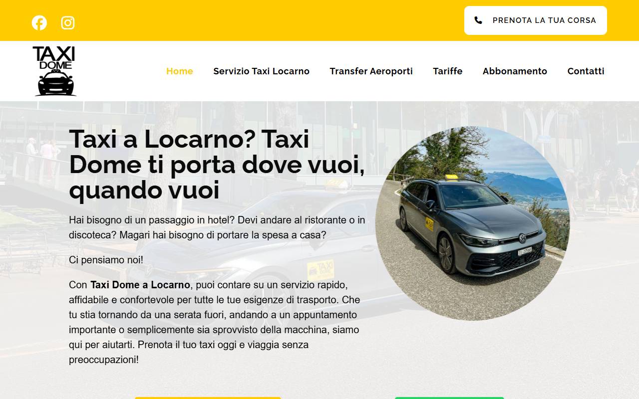 Anteprima del sito: Taxi Dome di Chiefari