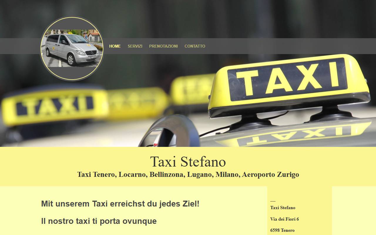 Anteprima del sito: Taxi Stefano di Stefano Perdicaro